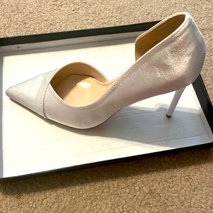 7.5 white stiletto heels never worn wedding